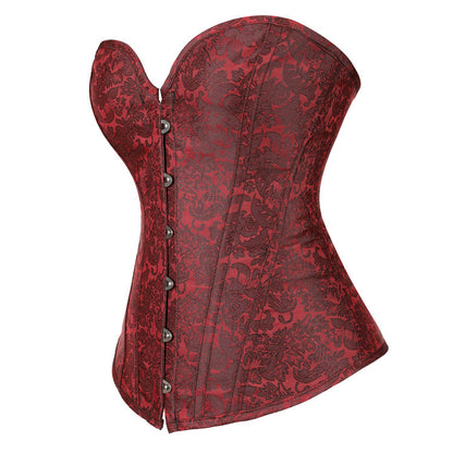 New Dark Red Corset Body Support Chest Sculpting Bone Clothing.